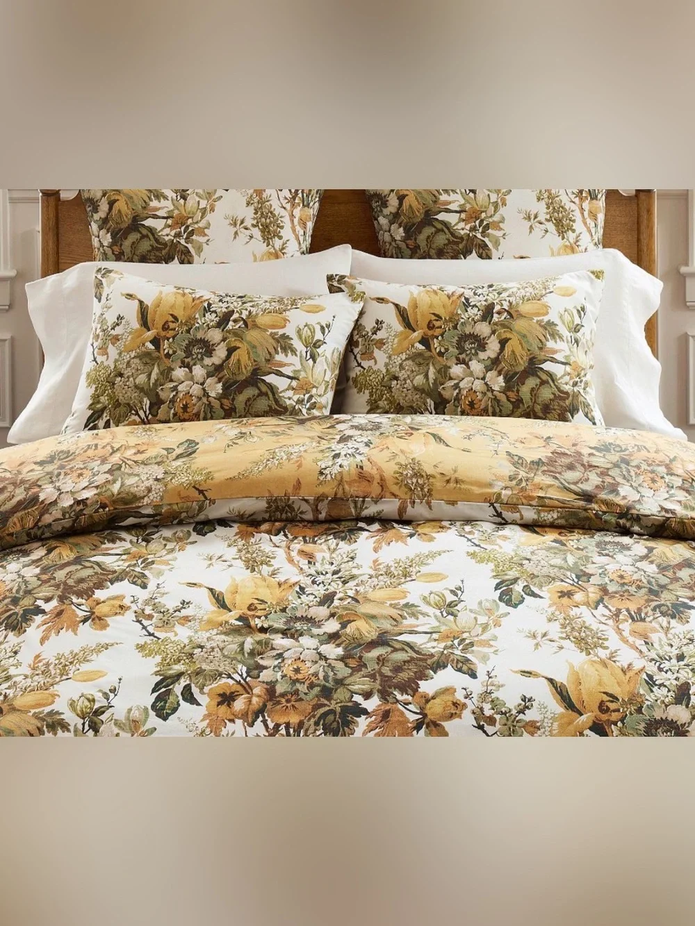 NWT Pottery Barn Linden Floral Reversible Duvet Cover